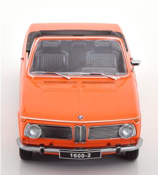 BMW 1600-2 Cabrio 1968  orange KK-Scale 1:18 Metallmodell (Türen, Motorhaube... nicht zu öffnen!)