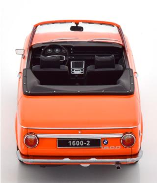 BMW 1600-2 Cabrio 1968  orange KK-Scale 1:18 Metallmodell (Türen, Motorhaube... nicht zu öffnen!)