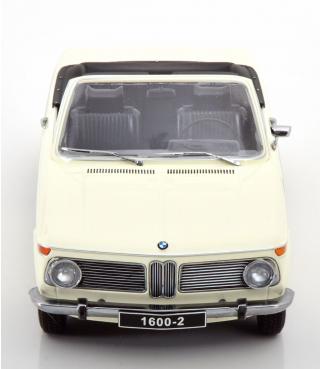 BMW 1600-2 Cabrio 1968  weiß KK-Scale 1:18 Metallmodell (Türen, Motorhaube... nicht zu öffnen!)