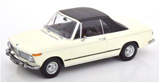 BMW 1600-2 Cabrio 1968  weiß KK-Scale 1:18 Metallmodell (Türen, Motorhaube... nicht zu öffnen!)