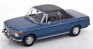 BMW 2002 Cabrio 1968  dunkelblau-metallic KK-Scale 1:18 Metallmodell (Türen, Motorhaube... nicht zu öffnen!)