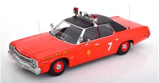 Dodge Monaco 1974 Chicago Fire Department  rot/schwarz KK-Scale 1:18 Metallmodell (Türen, Motorhaube... nicht zu öffnen!)