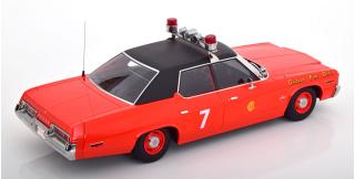 Dodge Monaco 1974 Chicago Fire Department  rot/schwarz KK-Scale 1:18 Metallmodell (Türen, Motorhaube... nicht zu öffnen!)