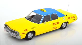 Dodge Monaco 1974 Texas Cab  gelb/blau KK-Scale 1:18 Metallmodell (Türen, Motorhaube... nicht zu öffnen!)