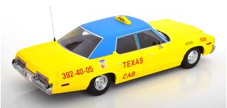 Dodge Monaco 1974 Texas Cab  gelb/blau KK-Scale 1:18 Metallmodell (Türen, Motorhaube... nicht zu öffnen!)