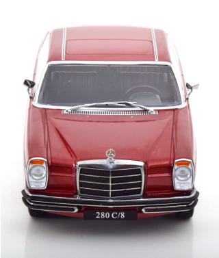 Mercedes 280C/8 W114 Coupe 1969  rotmetallic KK-Scale 1:18 Metallmodell (Türen, Motorhaube... nicht zu öffnen!)