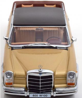Mercedes 600 W100 Landaulet 1964 goldmetallic/schwarz KK-Scale 1:18 Metallmodell (Türen, Motorhaube... nicht zu öffnen!)