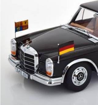 Mercedes 600 W100 Landaulet Queen Elizabeth II / Kiesinger 1965  schwarz KK-Scale 1:18 Metallmodell (Türen, Motorhaube... nicht zu öffnen!)