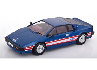 Lotus Esprit Turbo Essex 1981  blaumetallic/silber/rot KK-Scale 1:18 Metallmodell (Türen, Motorhaube... nicht zu öffnen!)