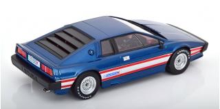Lotus Esprit Turbo Essex 1981  blaumetallic/silber/rot KK-Scale 1:18 Metallmodell (Türen, Motorhaube... nicht zu öffnen!)