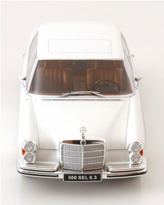 Mercedes 300 SEL 6.3 W108 1967-1972  weiß KK-Scale 1:18 Metallmodell (Türen, Motorhaube... nicht zu öffnen!)