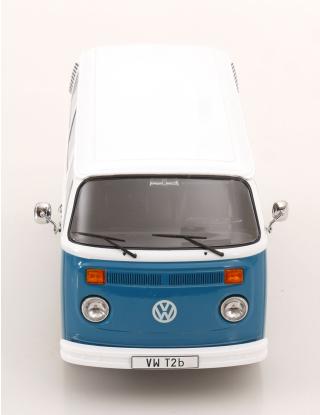 VW T2b Bus 1972 blau/weiß KK-Scale 1:18 Metallmodell (Türen, Motorhaube... nicht zu öffnen!)