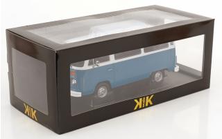 VW T2b Bus 1972 blau/weiß KK-Scale 1:18 Metallmodell (Türen, Motorhaube... nicht zu öffnen!)