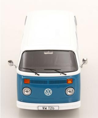 VW T2b Bus 1972 blau/weiß mit Fuchsfelgen KK-Scale 1:18 Metallmodell (Türen, Motorhaube... nicht zu öffnen!)