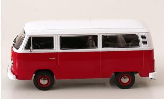 VW Bus T2b Bus 1972 rot/weiß KK-Scale 1:18 Metallmodell (Türen, Motorhaube... nicht zu öffnen!)