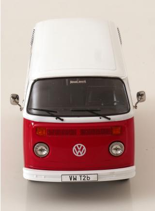 VW Bus T2b Bus 1972 rot/weiß KK-Scale 1:18 Metallmodell (Türen, Motorhaube... nicht zu öffnen!)