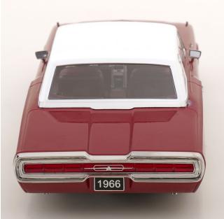 Ford Thunderbird Coupe 1966 rotmetallic/weiß  KK-Scale 1:18 Metallmodell (Türen, Motorhaube... nicht zu öffnen!)