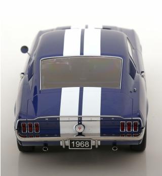 Ford Mustang GT Fastback 1968 blaumetallic/weiß KK-Scale 1:18 Metallmodell (Türen, Motorhaube... nicht zu öffnen!)