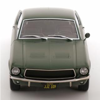 Ford Mustang GT 1968 mattgrün Bullitt Movie Edition KK-Scale 1:18 Metallmodell (Türen, Motorhaube... nicht zu öffnen!)