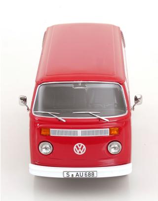 VW T2b Kastenwagen 1972 Porsche Renndienst rot KK-Scale 1:18 Metallmodell (Türen, Motorhaube... nicht zu öffnen!)