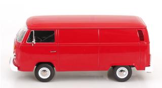 VW Bus T2b Kastenwagen 1972 rot KK-Scale 1:18 Metallmodell (Türen, Motorhaube... nicht zu öffnen!)