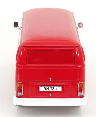 VW Bus T2b Kastenwagen 1972 rot KK-Scale 1:18 Metallmodell (Türen, Motorhaube... nicht zu öffnen!)