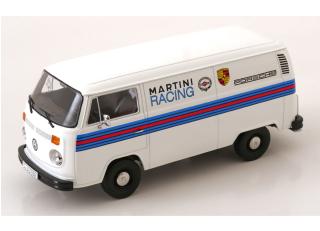 VW T2b Kastenwagen 1972 Porsche Martini Racing weiß KK-Scale 1:18 Metallmodell (Türen, Motorhaube... nicht zu öffnen!)
