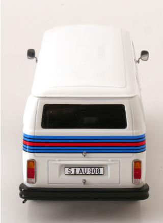 VW T2b Kastenwagen 1972 Porsche Martini Racing weiß KK-Scale 1:18 Metallmodell (Türen, Motorhaube... nicht zu öffnen!)