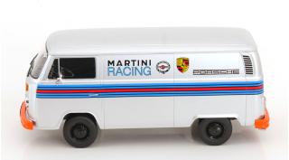 VW T2b Kastenwagen 1972 Porsche Martini Racing silber KK-Scale 1:18 Metallmodell (Türen, Motorhaube... nicht zu öffnen!)