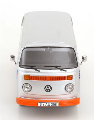 VW T2b Kastenwagen 1972 Porsche Martini Racing silber KK-Scale 1:18 Metallmodell (Türen, Motorhaube... nicht zu öffnen!)