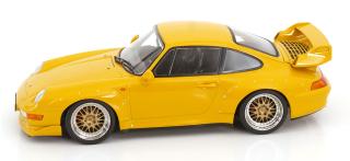 Porsche 911 (993) GT2 1996 BBS-Felgen  gelb KK-Scale 1:18 Metallmodell (Türen, Motorhaube... nicht zu öffnen!)