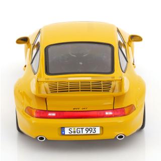 Porsche 911 (993) GT2 1996 BBS-Felgen  gelb KK-Scale 1:18 Metallmodell (Türen, Motorhaube... nicht zu öffnen!)