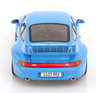 Porsche 911 (993) GT2 1996 BBS-Felgen  hellblau KK-Scale 1:18 Metallmodell (Türen, Motorhaube... nicht zu öffnen!)