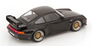 Porsche 911 (993) GT2 1996 BBS Felgen schwarz KK-Scale 1:18 Metallmodell (Türen, Motorhaube... nicht zu öffnen!)