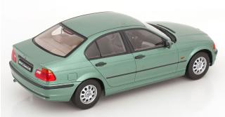 BMW 3er E46 Limousine 1999 grünmetallic KK-Scale 1:18 Metallmodell (Türen, Motorhaube... nicht zu öffnen!)