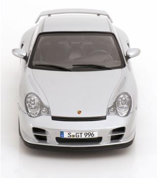 Porsche 911 (996) GT2 2001 silber KK-Scale 1:18 Metallmodell (Türen, Motorhaube... nicht zu öffnen!)