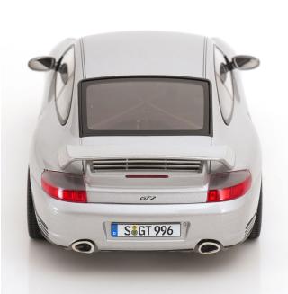 Porsche 911 (996) GT2 2001 silber KK-Scale 1:18 Metallmodell (Türen, Motorhaube... nicht zu öffnen!)