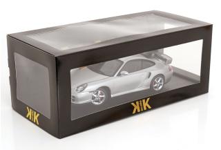 Porsche 911 (996) GT2 2001 silber KK-Scale 1:18 Metallmodell (Türen, Motorhaube... nicht zu öffnen!)
