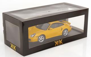 Porsche 911 (996) Turbo 2000 gelb KK-Scale 1:18 Metallmodell (Türen, Motorhaube... nicht zu öffnen!)