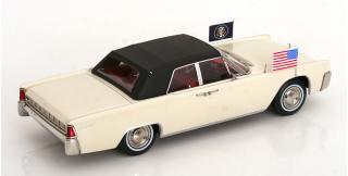 Lincoln Continental Convertible 1963 weiß John F. Kennedy KK-Scale 1:18 Metallmodell (Türen, Motorhaube... nicht zu öffnen!)