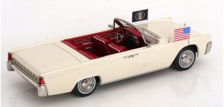 Lincoln Continental Convertible 1963 weiß John F. Kennedy KK-Scale 1:18 Metallmodell (Türen, Motorhaube... nicht zu öffnen!)