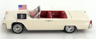 Lincoln Continental Convertible 1963 weiß John F. Kennedy KK-Scale 1:18 Metallmodell (Türen, Motorhaube... nicht zu öffnen!)