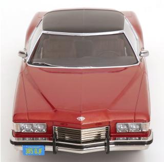 Buick Riviera 1973 rotmetallic/schwarz aus der TV-Serie \"Detektiv Rockford - Anruf genügt\" KK-Scale 1:18 Metallmodell (Türen, Motorhaube... nicht zu öffnen!)