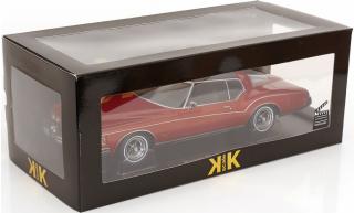 Buick Riviera 1973 rotmetallic/schwarz aus der TV-Serie \"Detektiv Rockford - Anruf genügt\" KK-Scale 1:18 Metallmodell (Türen, Motorhaube... nicht zu öffnen!)