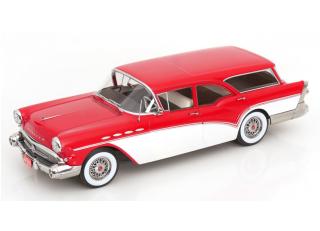 Buick Special Estate Wagon 1957 rot/weiß KK-Scale 1:18 Metallmodell (Türen, Motorhaube... nicht zu öffnen!)
