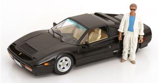 Ferrari 328 GTS 1985 US-Version Miami Vice schwarz KK-Scale 1:18 Metallmodell (Türen, Motorhaube... nicht zu öffnen!)