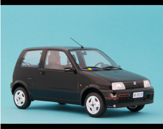 Fiat Cinquecento Sporting 1994 - Colore  : Nero / Schwarz Laudoracing 1:18 Resinemodell (Türen, Motorhaube... nicht zu öffnen!)