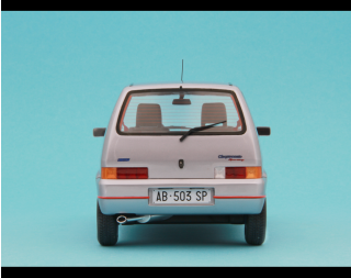 Fiat Cinquecento Sporting 1994 - Colore  : Grigio Met. / Metallisches Grau Laudoracing 1:18 Resinemodell (Türen, Motorhaube... nicht zu öffnen!)