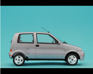 Fiat Cinquecento Sporting 1994 - Colore  : Grigio Met. / Metallisches Grau Laudoracing 1:18 Resinemodell (Türen, Motorhaube... nicht zu öffnen!)