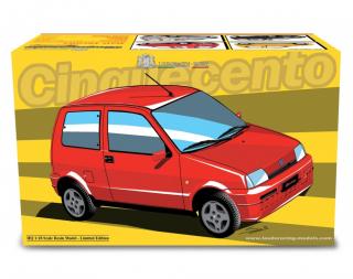 Fiat Cinquecento Sporting 1994 - Colore  : Nero / Schwarz Laudoracing 1:18 Resinemodell (Türen, Motorhaube... nicht zu öffnen!)